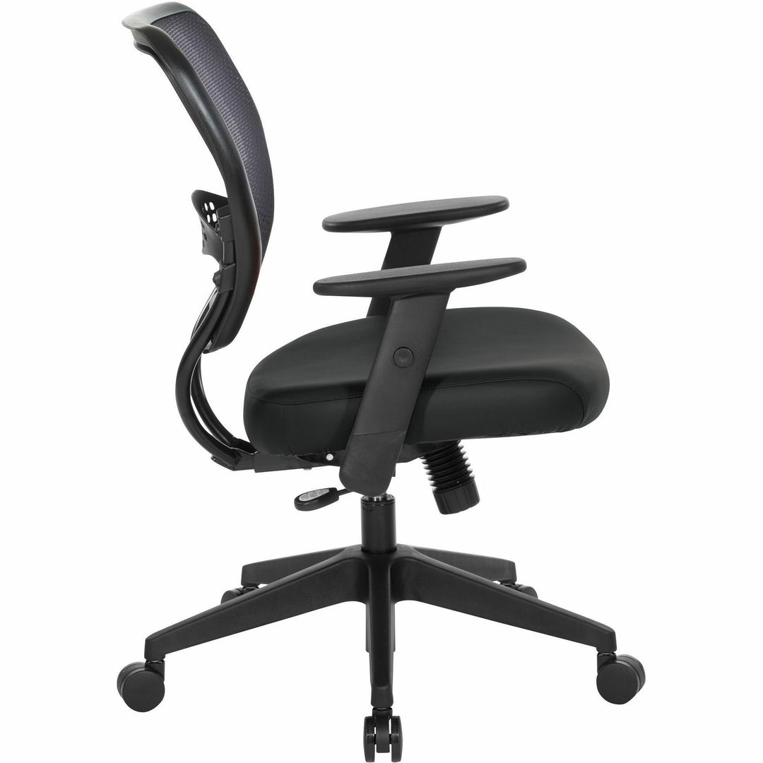 Image of OSP Furniture Mid-back Chair,Manager,Antimicrobial Vinyl,26"x28"x42",Black
