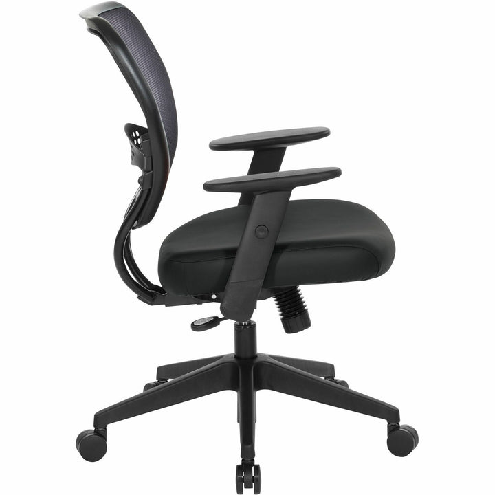 Image of OSP Furniture Mid-back Chair,Manager,Antimicrobial Vinyl,26"x28"x42",Black