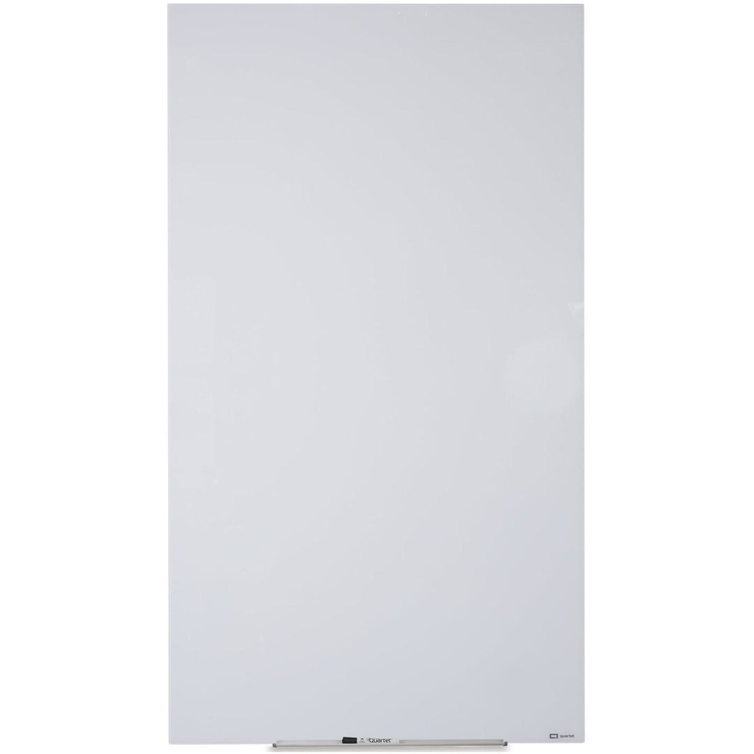 Image of Quartet® InvisaMount Vertical Magnetic Glass Dry-Erase Boards, 28" x 50", White Surface