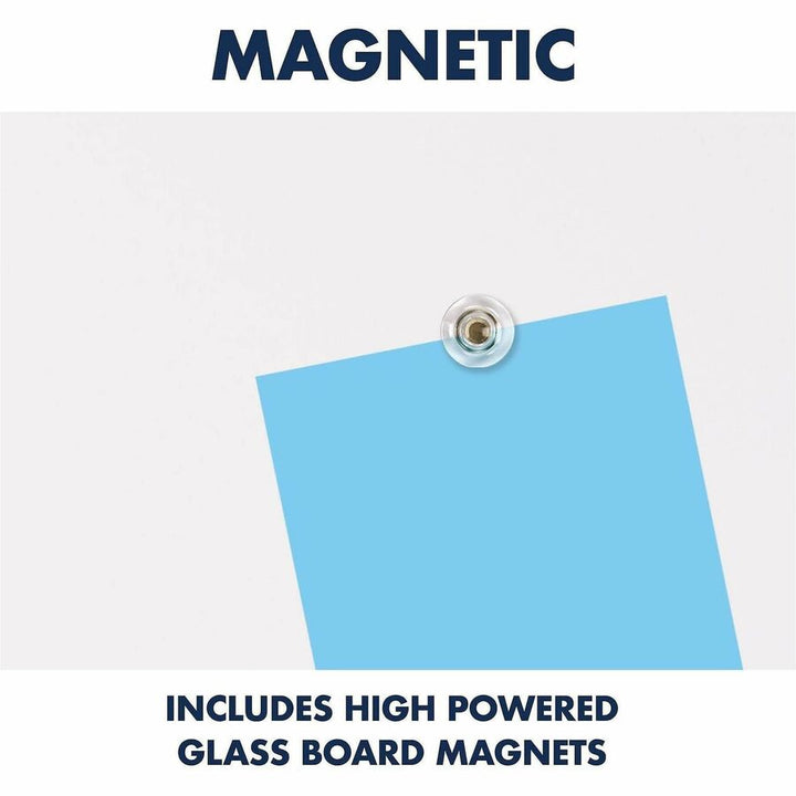 Image of Quartet® InvisaMount Vertical Magnetic Glass Dry-Erase Boards, 28" x 50", White Surface
