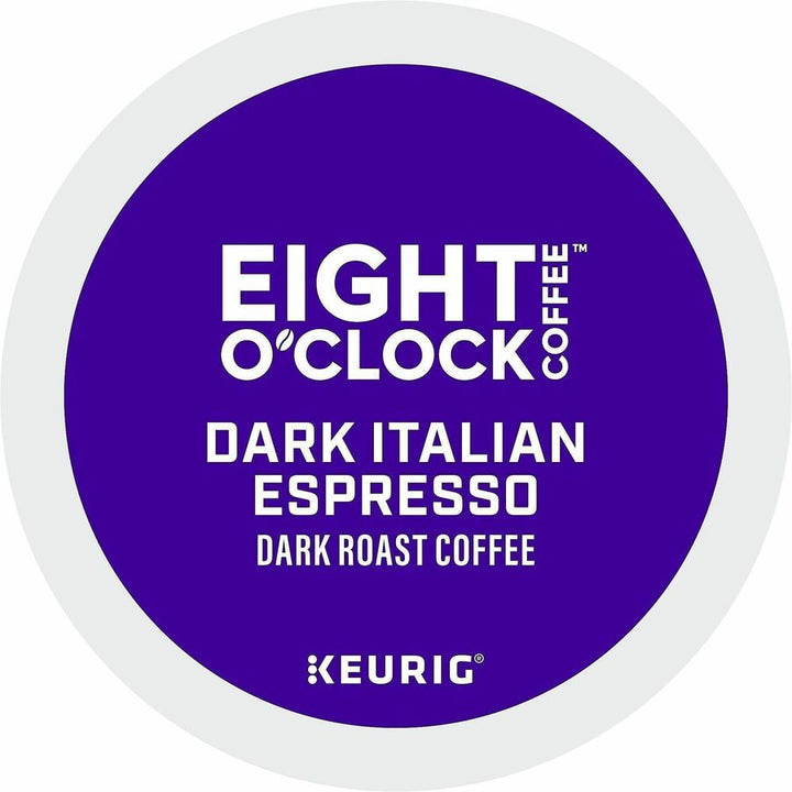 Image of Eight O'Clock® 0631 Dark Italian Espresso Coffee, Compatible with Keurig Brewer, Dark, K-Cup, Italian Roast, Arabica, 24 / Box