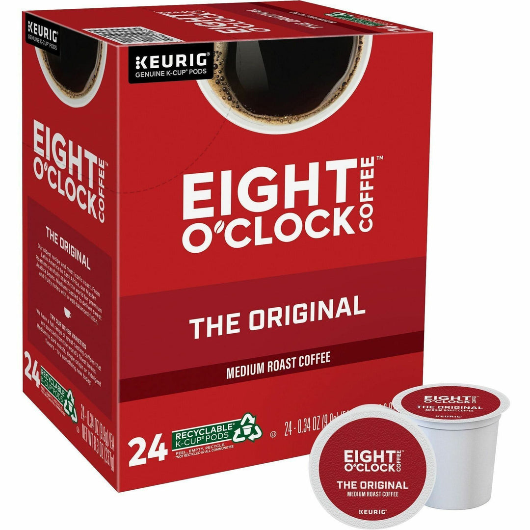 Image of Eight O'Clock® 0657 Original Coffee, Compatible with Keurig Brewer, Medium, K-Cup, Original, Arabica, 24 / Box