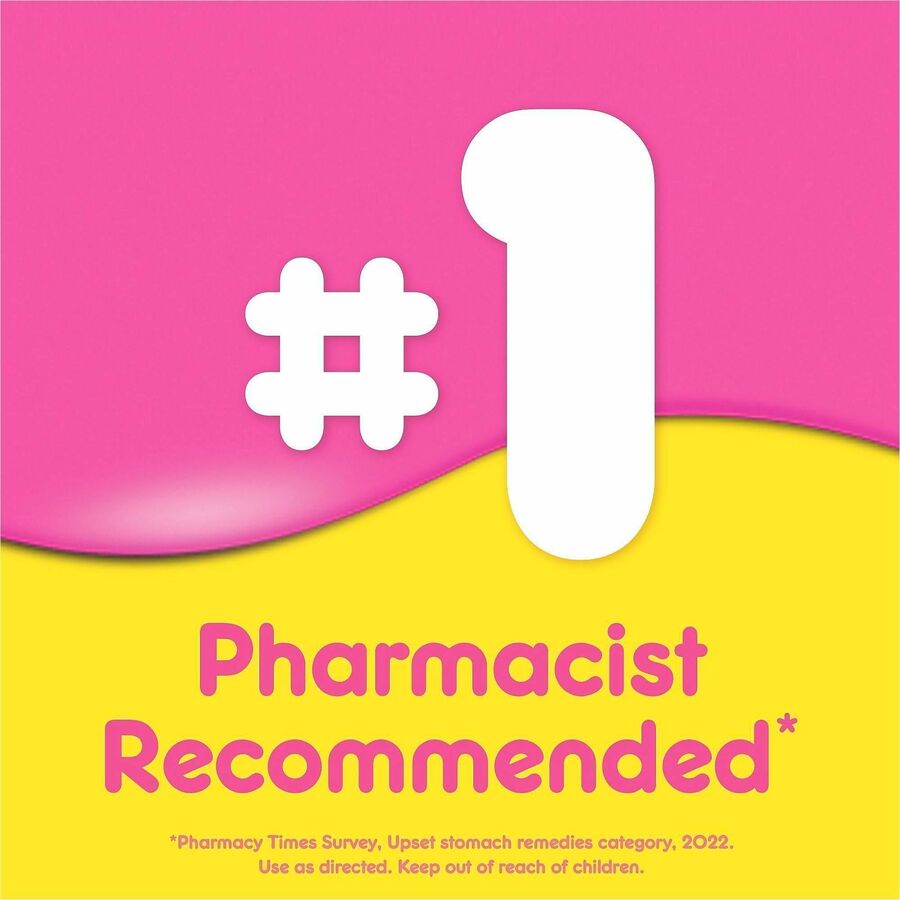 Image of Pepto Bismol 03977 Chewable Tablets Original, For Upset Stomach, Indigestion, Nausea, Heartburn, Diarrhea, Cherry, 30 / Box