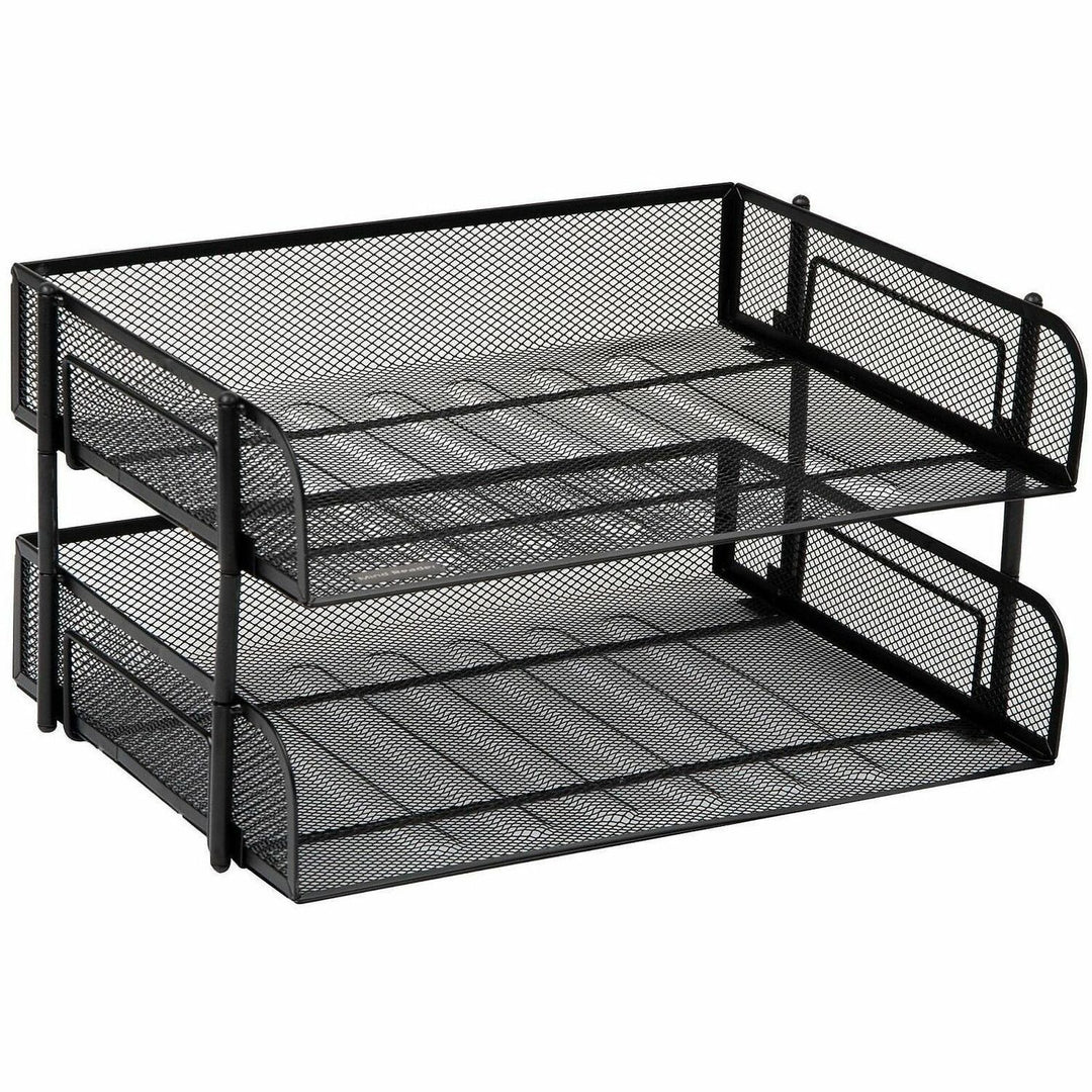 Image of Mind Reader ESTACK2-BLK Tiered Stackable Paper Trays