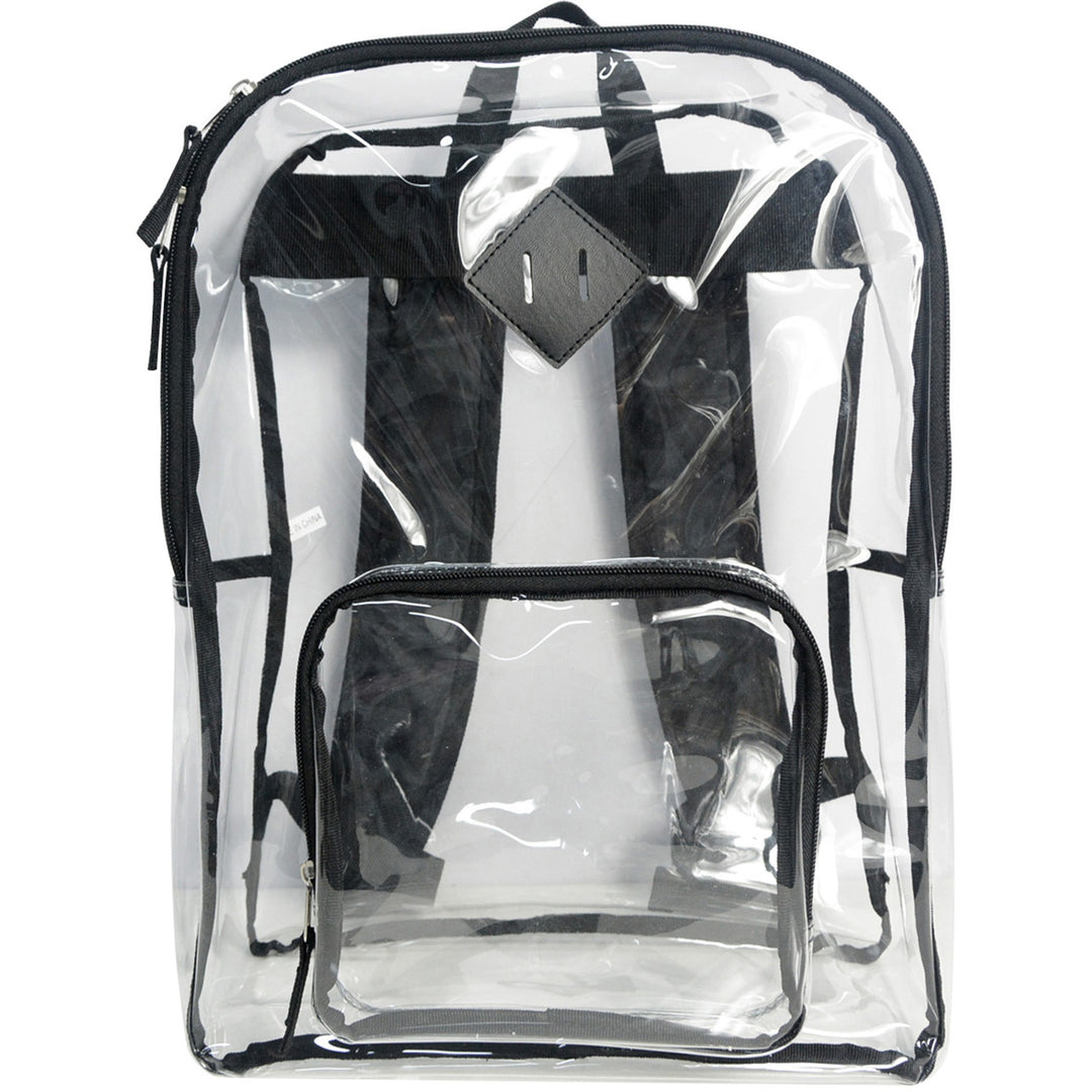 Image of Sparco Backpack,Multipurpose,PVC,2 Compartments,12"x5"x17",Clear