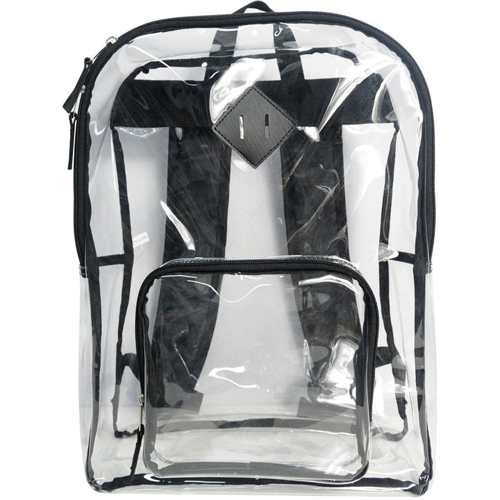 Image of Sparco Backpack,Multipurpose,PVC,2 Compartments,12"x5"x17",Clear