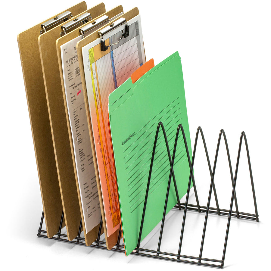 Image of Officemate Desk Sorter,Triangle,Steel Wire,Open Base,7"x11"x7",BK