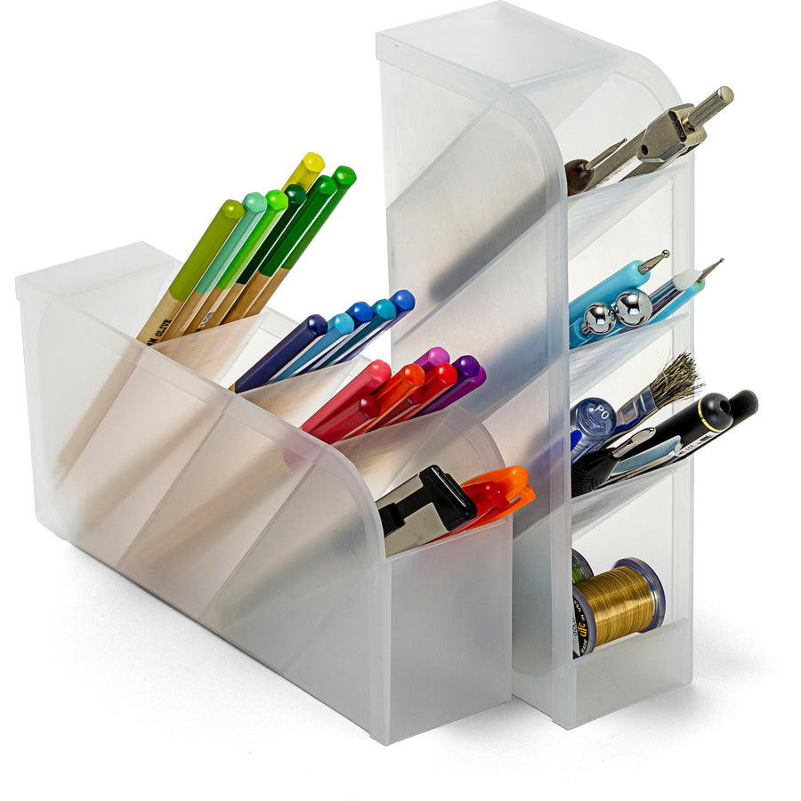 Image of Officemate Desk Organizer,Pen Holder,8 Compartments,4"x3.7"x8",2/PK,WE