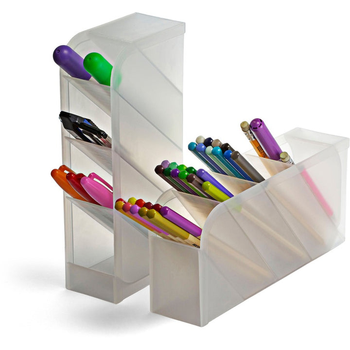 Image of Officemate Desk Organizer,Pen Holder,8 Compartments,4"x3.7"x8",2/PK,WE