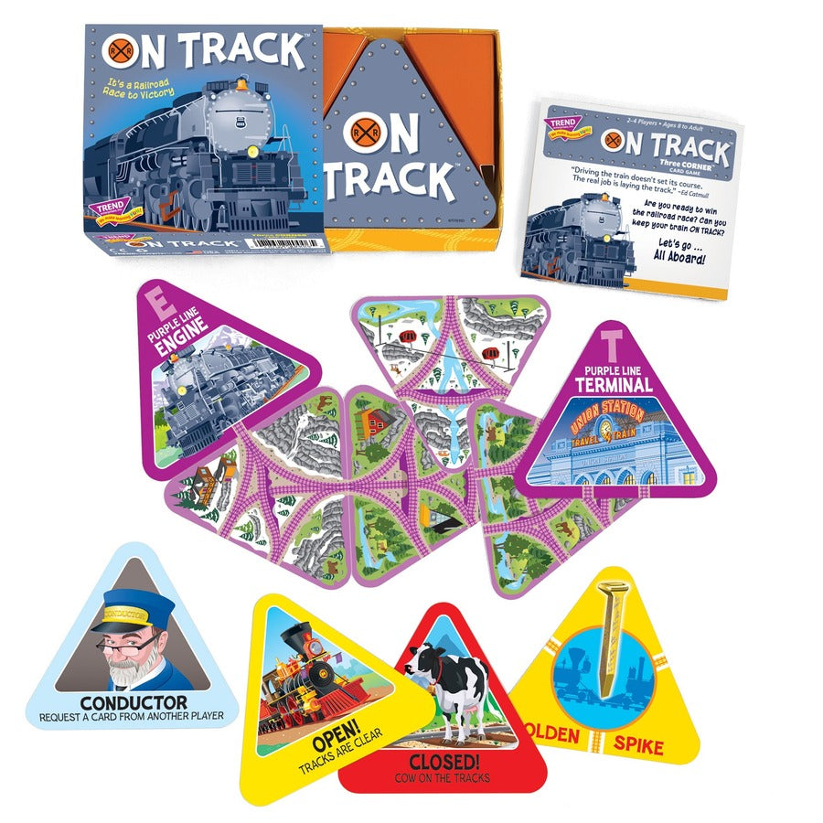 Image of Trend Enterprises Game,Cards,TrainTheme,63 Cards,Multi