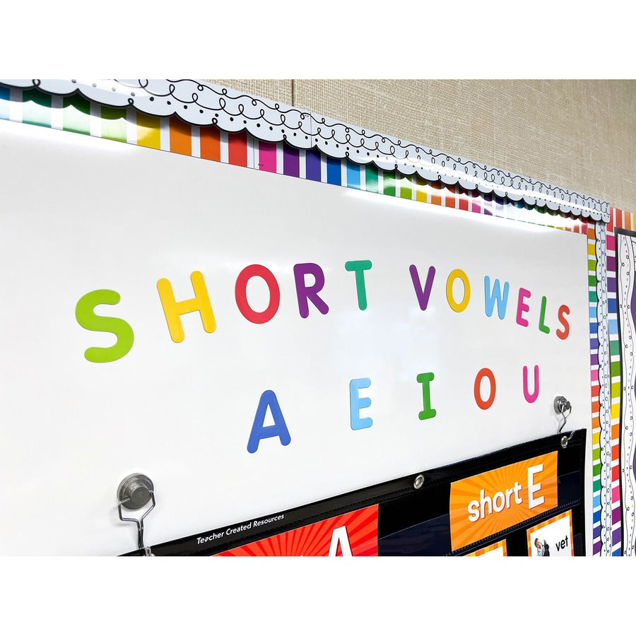 Image of Teacher Created Resources Letters, Magnetic, Uppercase, 2"L, 87Pcs/PK, Multi