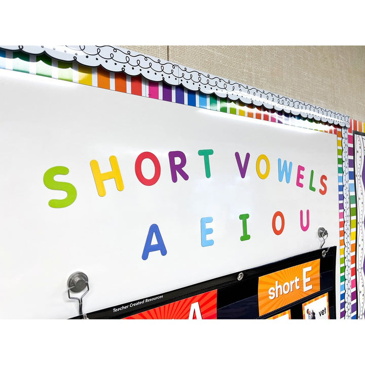 Image of Teacher Created Resources Letters, Magnetic, Uppercase, 2"L, 87Pcs/PK, Multi