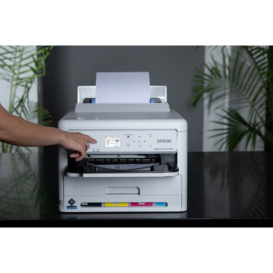 Image of Epson WorkForce Pro WF-C5390 Inkjet Printer, Automatic Duplex Print, Ethernet, Wireless LAN, Plain Paper Print, Gigabit Ethernet, USB, 1 Each