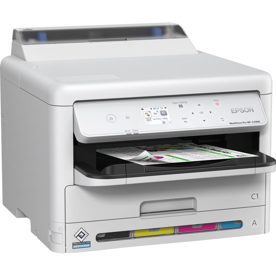 Image of Epson WorkForce Pro WF-C5390 Inkjet Printer, Automatic Duplex Print, Ethernet, Wireless LAN, Plain Paper Print, Gigabit Ethernet, USB, 1 Each