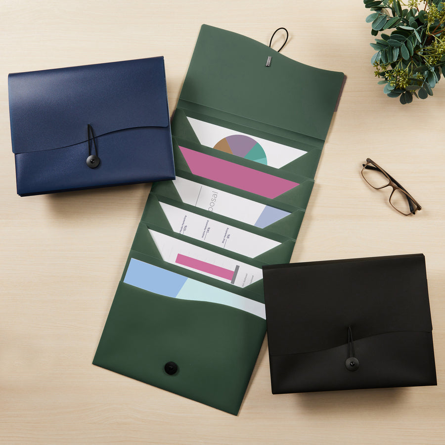 Image of Avery® File Folder,6-Pocket,Slide&View,Expanding,Letter-size,Sage