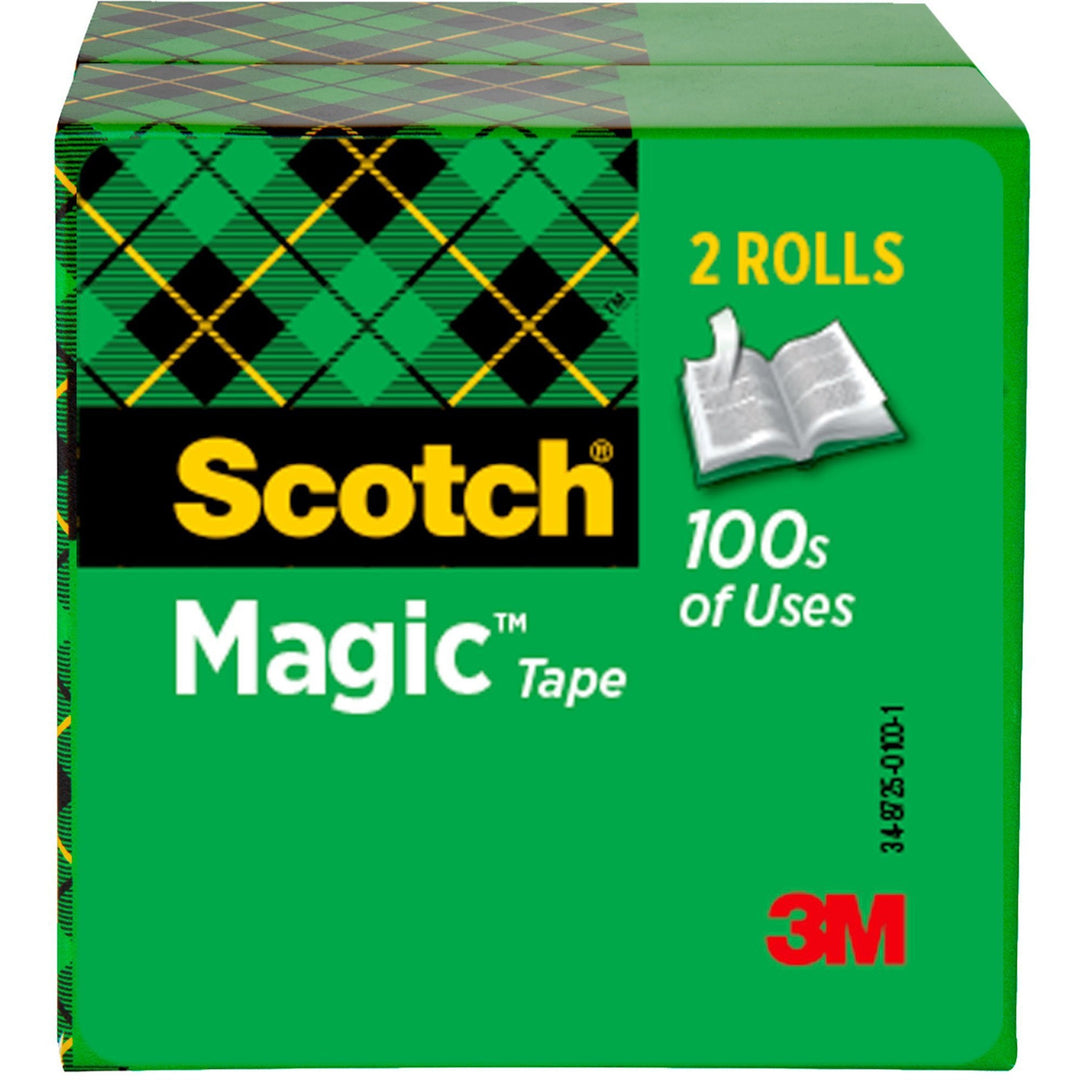 Image of Scotch 8103472 Magic Tape, 72 yd Length x 0.75" Width, 3" Core, Clear, 2 / Pack