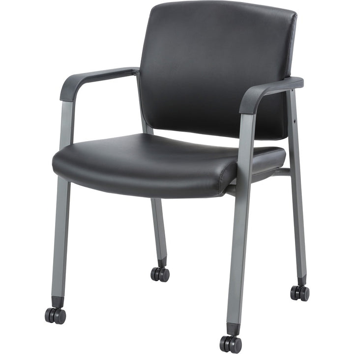 Image of Lorell Chair,Guest,Antimicrobial Vinyl,23-1/2"x22-2/5"x32-4/5",BK