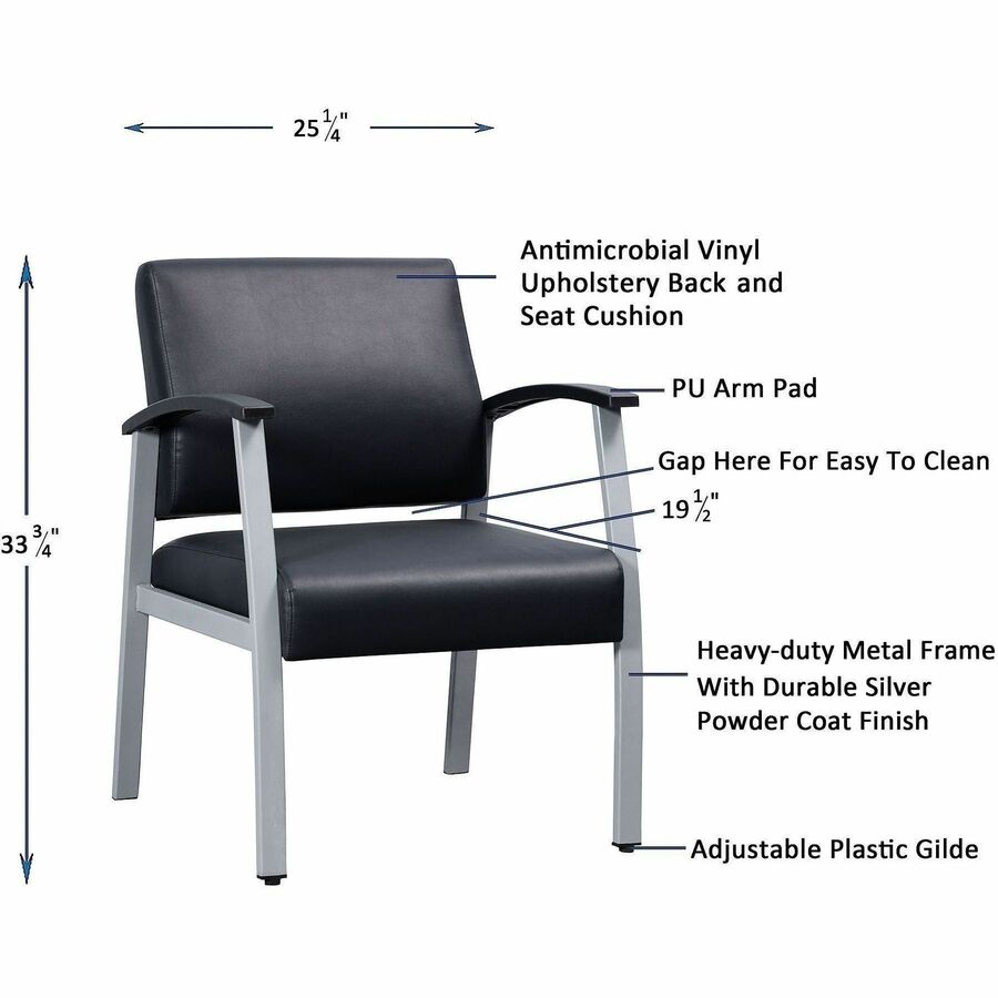 Image of Lorell 67012 Mid-Back Healthcare Guest Chair