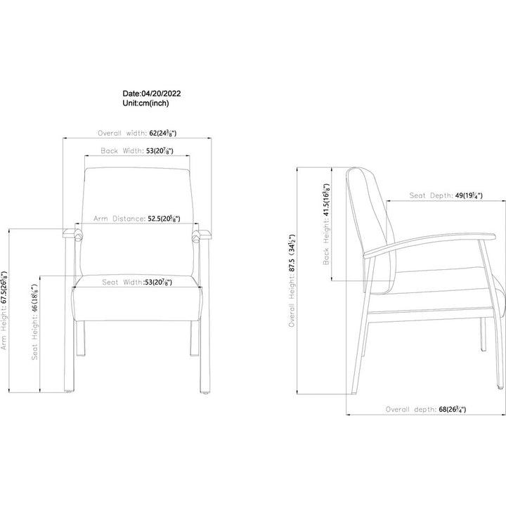 Image of Lorell 67012 Mid-Back Healthcare Guest Chair