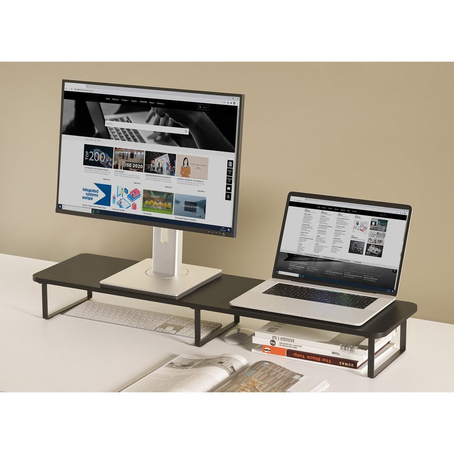 Image of Lorell Monitor Riser,Steel/Particleboard,39.4"x10.2"x4.8",Black