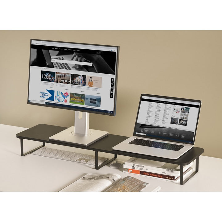 Image of Lorell Monitor Riser,Steel/Particleboard,39.4"x10.2"x4.8",Black