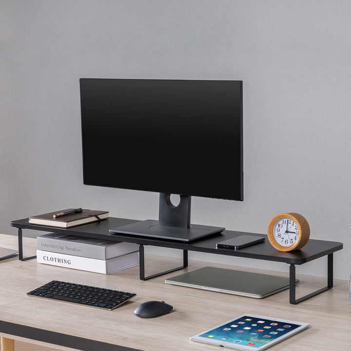 Image of Lorell Monitor Riser,Steel/Particleboard,39.4"x10.2"x4.8",Black
