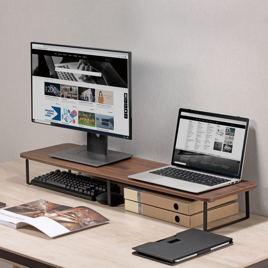 Image of Lorell Monitor Riser,Steel/Particleboard,39.4"x10.2"x4.8",Teak