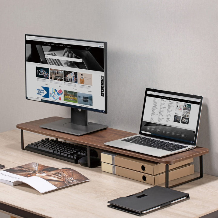 Image of Lorell Monitor Riser,Steel/Particleboard,39.4"x10.2"x4.8",Teak
