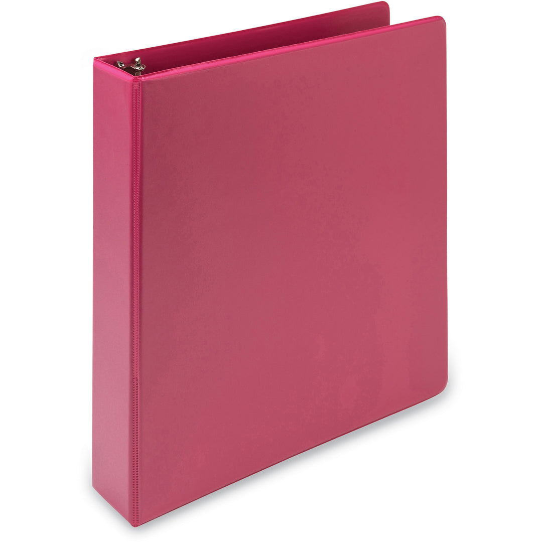 Image of Samsill® Earth's Choice Plant-Based Economy Round Ring View Binders, 3 Rings, 1.5" Capacity, 11 x 8.5, Pink, 2/Pack