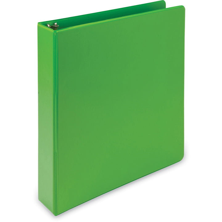 Image of Samsill® Earth's Choice Plant-Based Economy Round Ring View Binders, 3 Rings, 1.5" Capacity, 11 x 8.5, Lime, 2/Pack