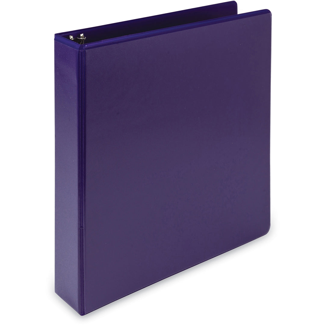 Image of Samsill® Earth's Choice Plant-Based Economy Round Ring View Binders, 3 Rings, 1.5" Capacity, 11 x 8.5, Purple, 2/Pack