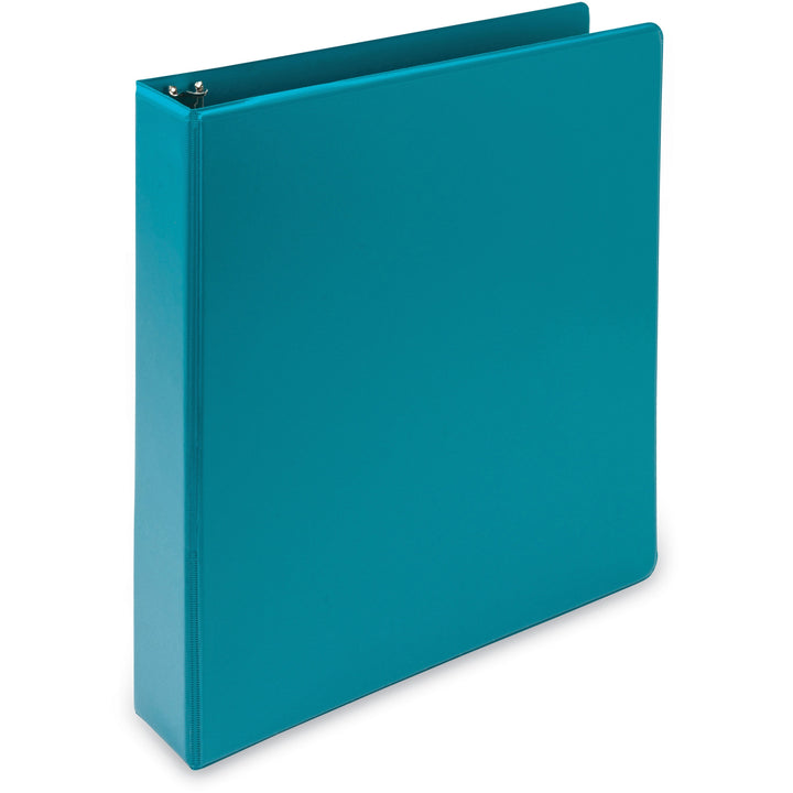 Image of Samsill® Earth's Choice Plant-Based Economy Round Ring View Binders, 3 Rings, 1.5" Capacity, 11 x 8.5, Teal, 2/Pack