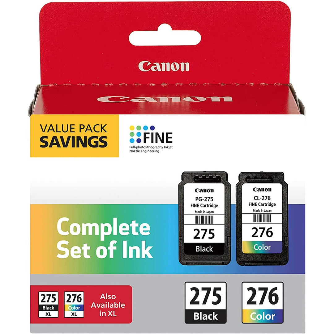Image of Canon PG275CL276VP PG-275/CL-276 Ink Cartridge, 5.6 mL Black, 6.2 mL Color, 2 / Pack