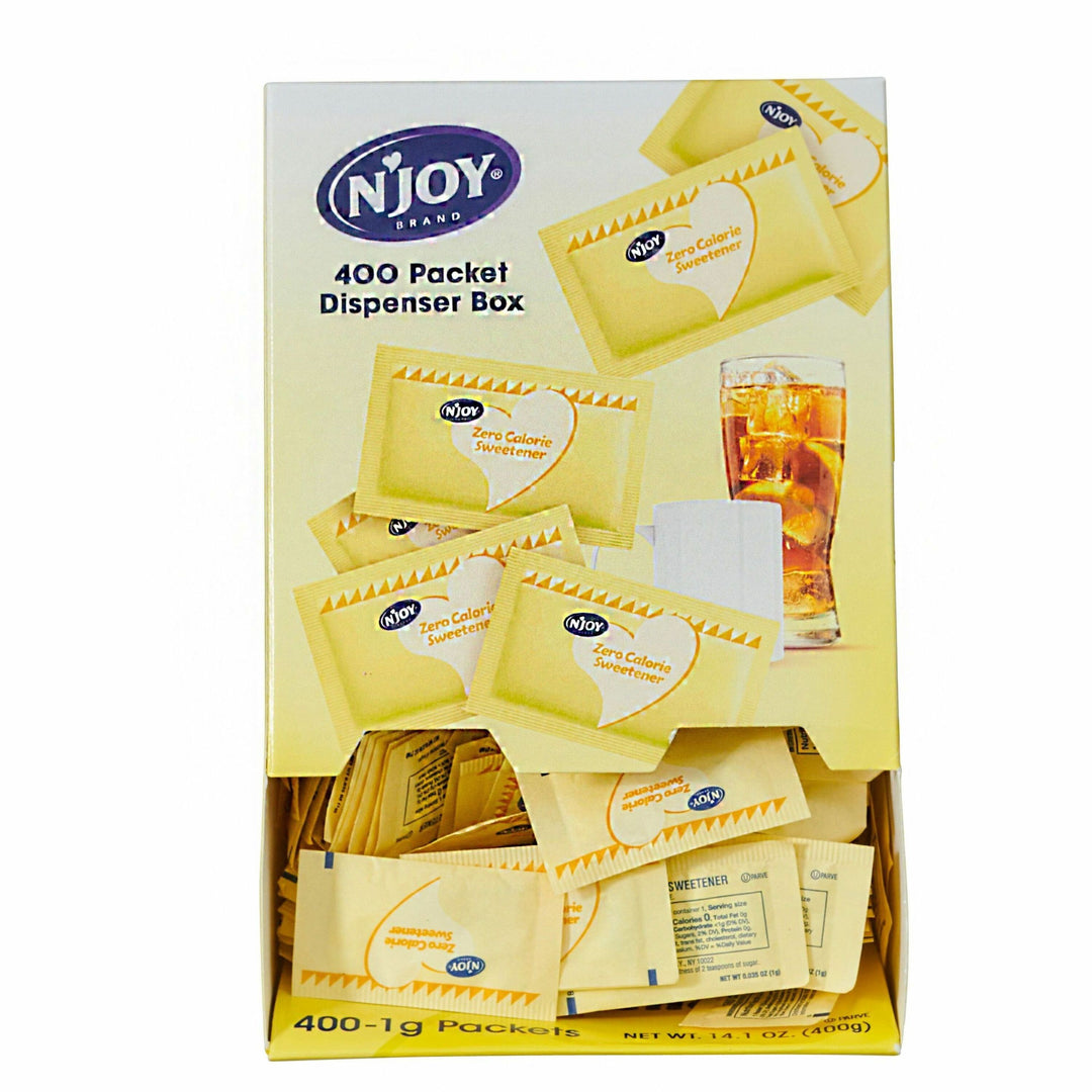 Image of Njoy 83220 Yellow Sucralose Sugar Substitute, 0.035 oz (1 g), Sucralose, 400 / Box