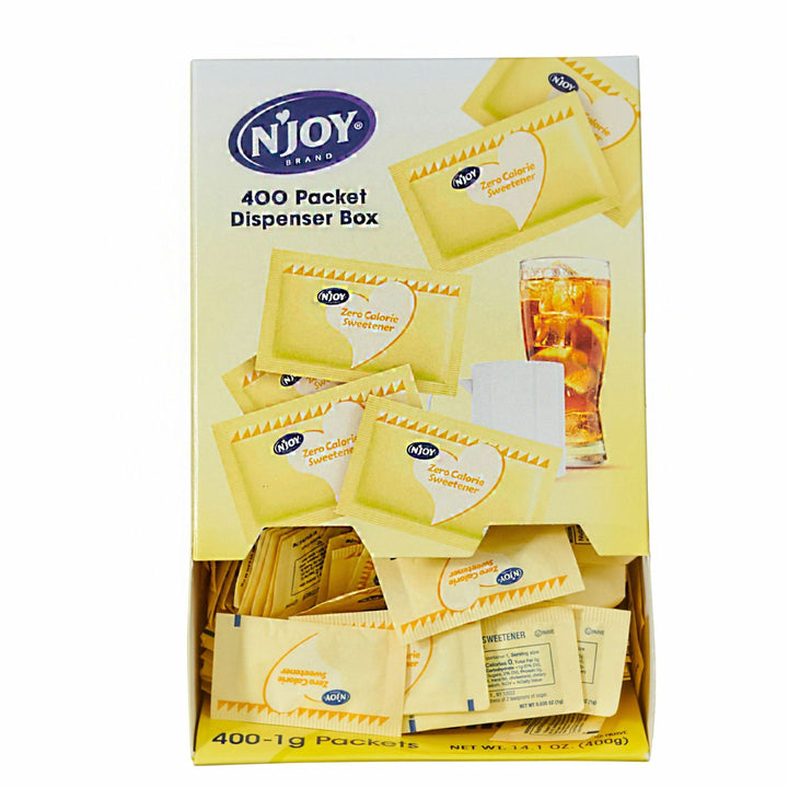 Image of Njoy 83220 Yellow Sucralose Sugar Substitute, 0.035 oz (1 g), Sucralose, 400 / Box