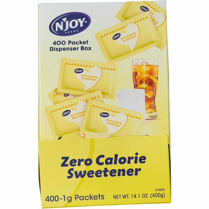 Image of Njoy 83220 Yellow Sucralose Sugar Substitute, 0.035 oz (1 g), Sucralose, 400 / Box