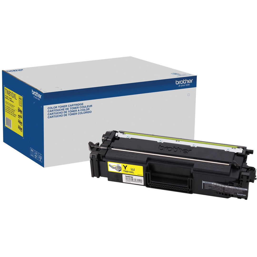 Image of Brother TN810XLY High-Yield Yellow Toner Cartridge, 9000 Pages, 1 Each