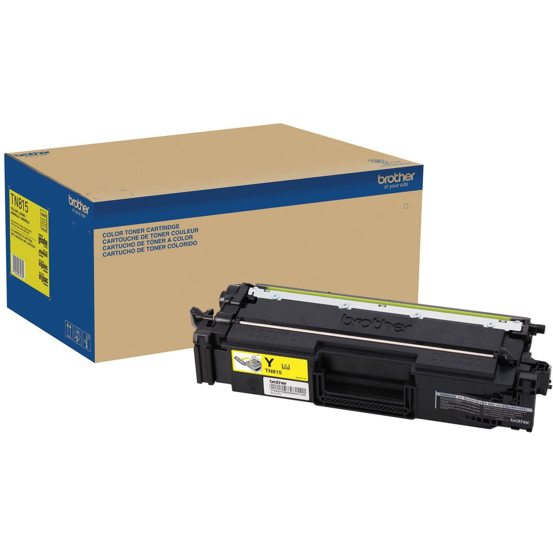 Image of Brother TN815Y Super High-Yield Yellow Toner Cartridge, 12000 Pages, 1 Each