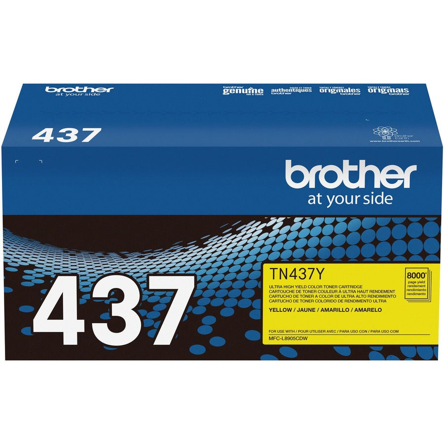 Image of Brother TN437Y Ultra High-Yield Yellow Toner Cartridge, 8000 Pages, 1 Each