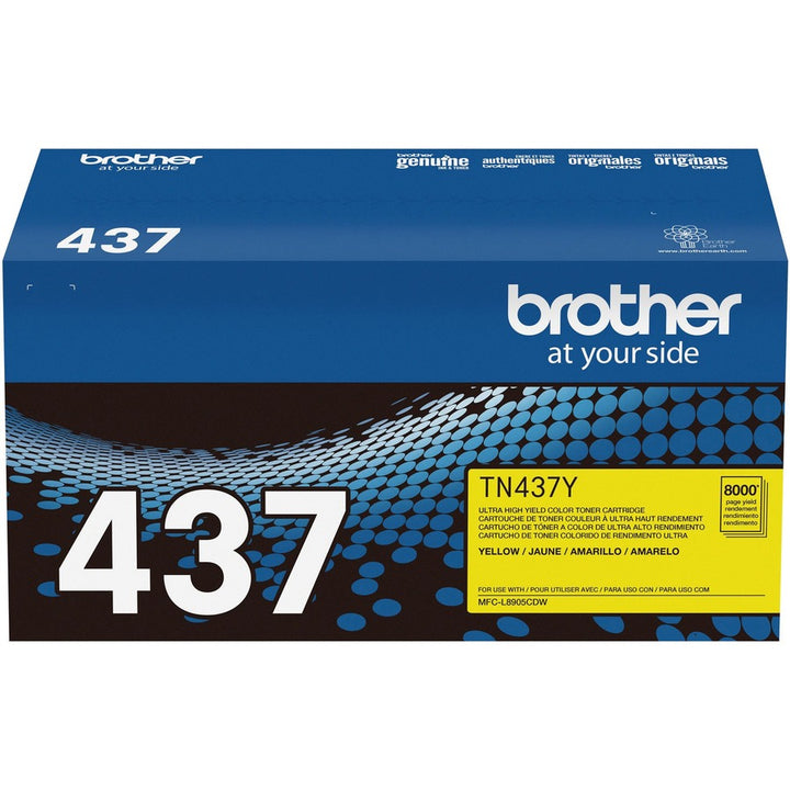 Image of Brother TN437Y Ultra High-Yield Yellow Toner Cartridge, 8000 Pages, 1 Each