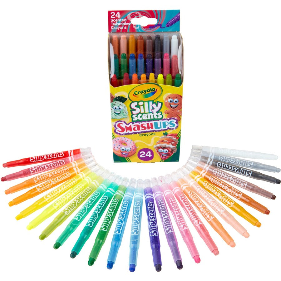 Image of Crayola® Crayons,24 Smash Ups Silly Scents,Mini Twistable,24/PK,AST