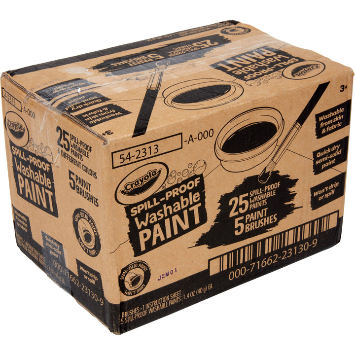 Image of Crayola® Spill Proof Washable Paints, 5 Colors, 1.4 oz Cups, 5 Sets/Carton
