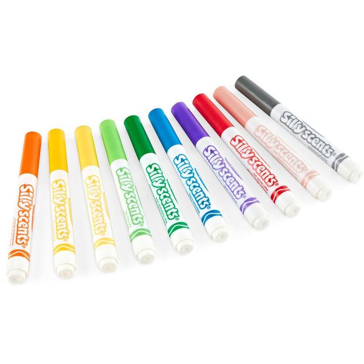 Image of Crayola® Markers,Silly Scents Smash Ups,Broad,Washable,10/PK,AST