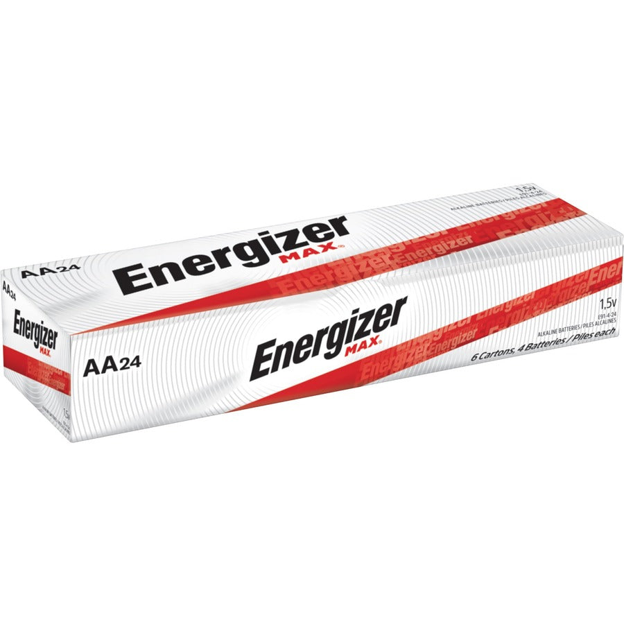 Image of Eveready® Batteries,AA,Energizer,Alkaline,4/PK,6PK/BX,6BX/CT,BK/SR
