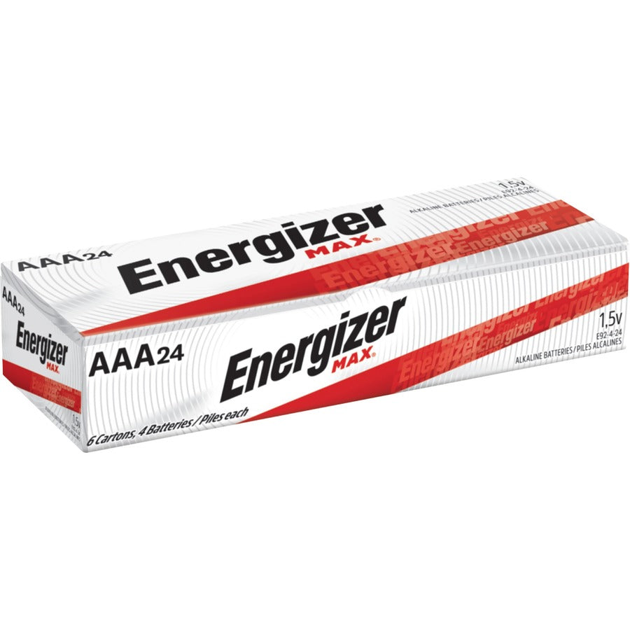 Image of Eveready® Batteries,EnergizerMax,Alkaline,AAA,4/PK,6PK/BX,6BX/CT,BK/SR