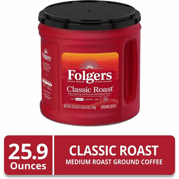 Image of Folgers® Coffee,Classic,Med Roast,25.9oz Canister,6/CT,49CT/PL,BN