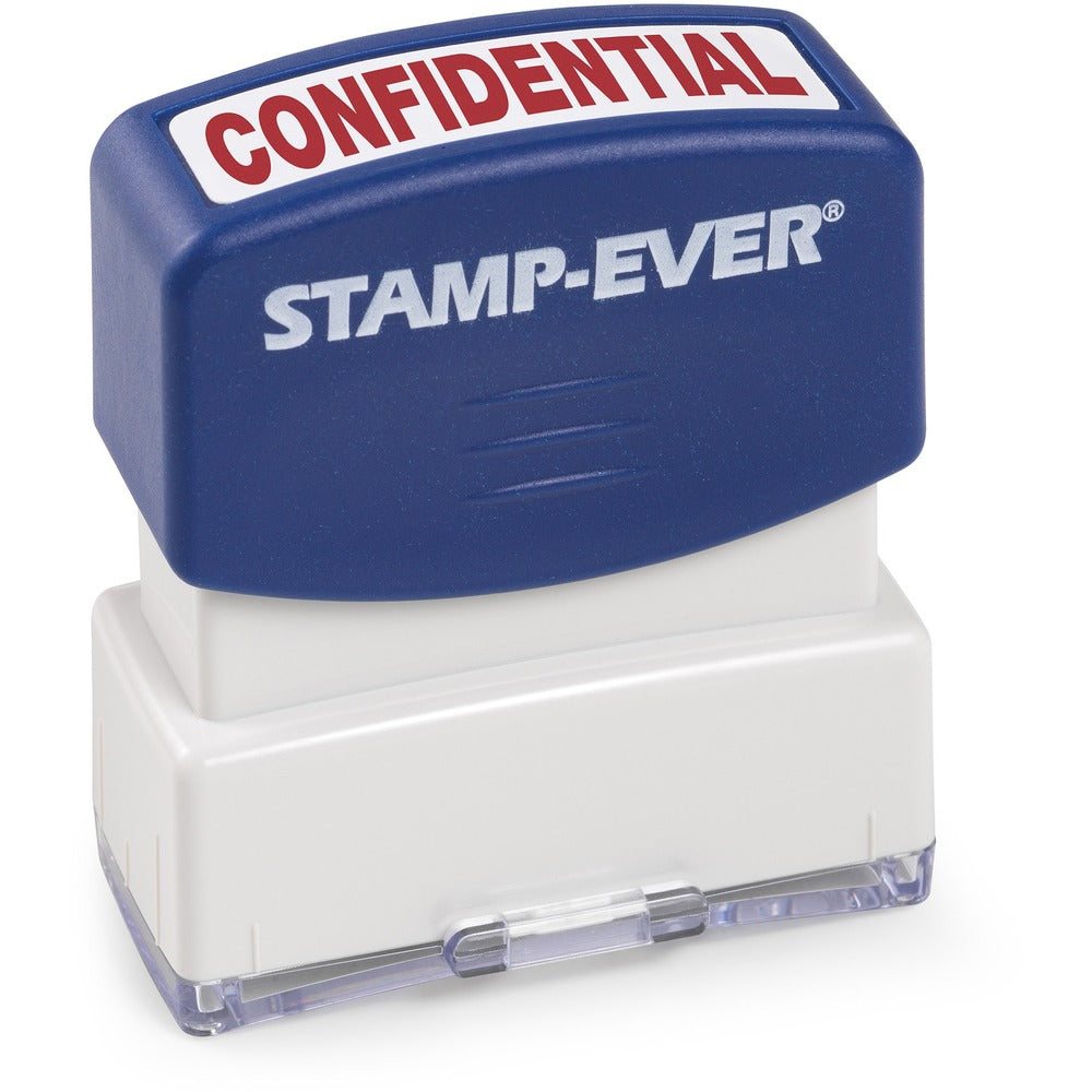 Image of Trodat® Stamp, Pre-inked, "CONFIDENTIAL", 9/16"x1-11/16" Imp, Blue