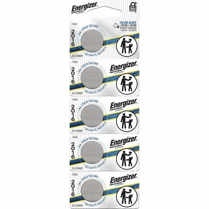 Image of Eveready® Batteries, Lithium, Industrial, 2016, 5/PK, Silver