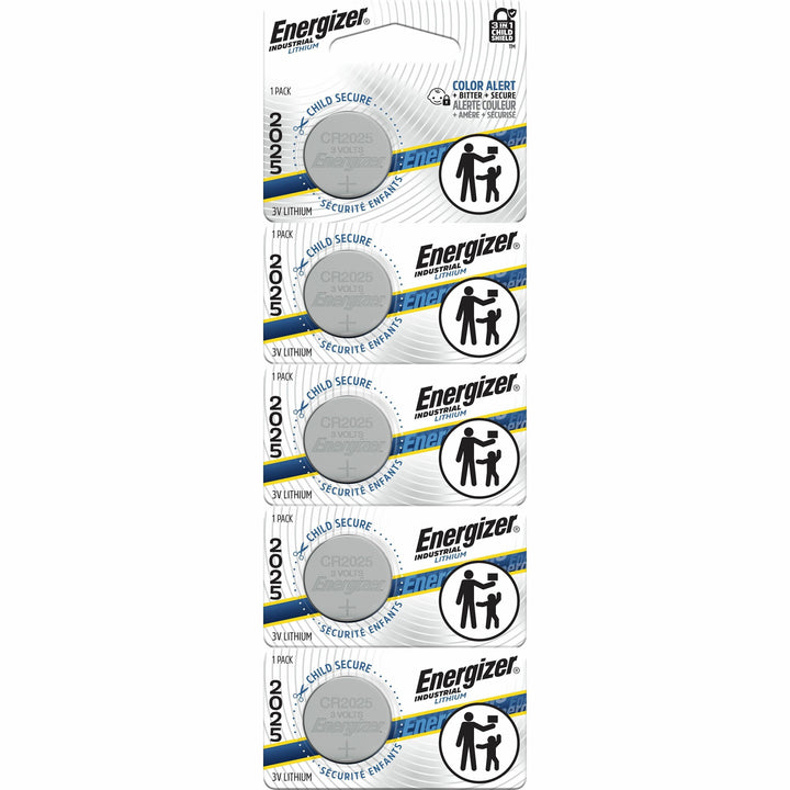 Image of Eveready® Batteries, Lithium, Industrial, 2025, 5/PK, Silver