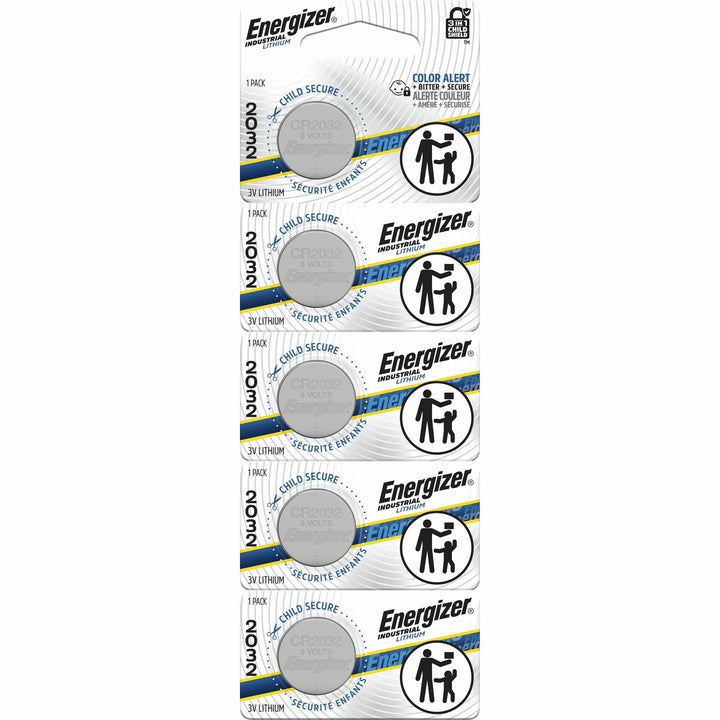 Image of Eveready® Batteries, Lithium, Industrial, 2032, 5/PK, Silver